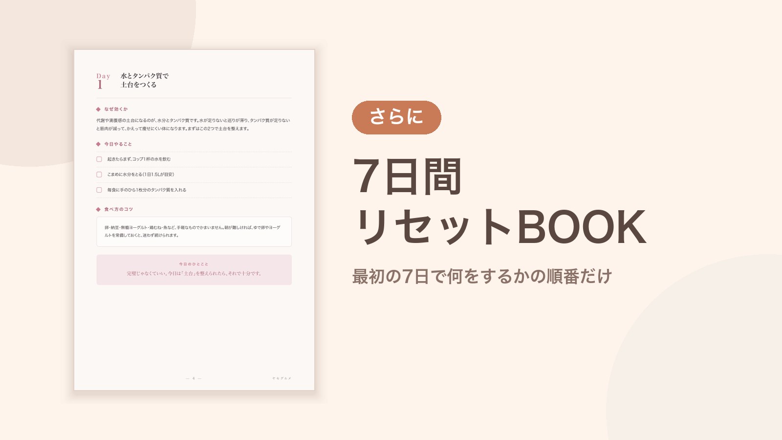 さらに 7日間リセットBOOK